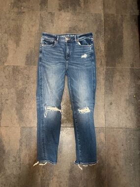 American Eagle Outfitters Blue Distressed Jeans Jeggings